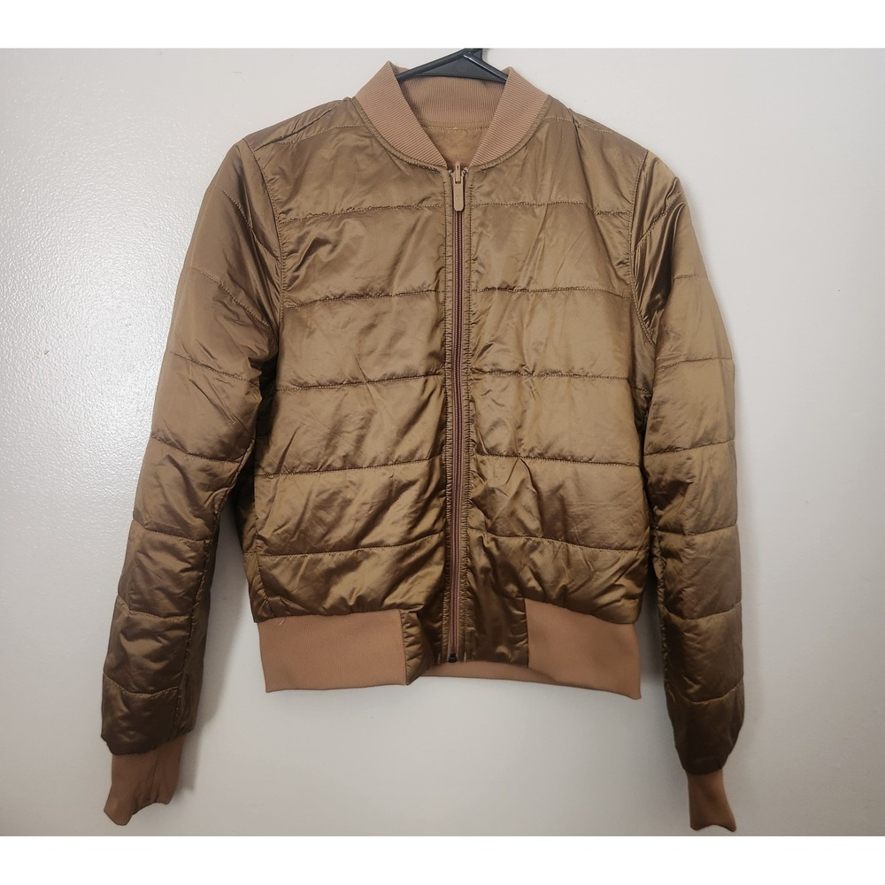 LULULEMON Women's Non Stop‎ Bomber Jacket Dark Olive Reversible Sz 4 See Descrip